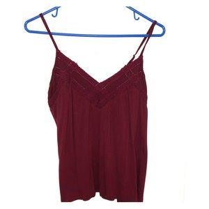American Eagle burgundy tank top